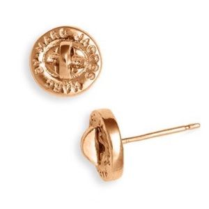 Marc By Marc Jacobs Rose Gold Turn Lock Stud Earrings